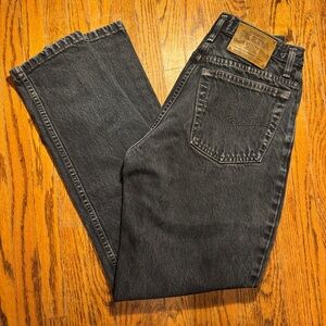 Vintage IKEDA washed Black high rise denim mom Jeans - W26 L30